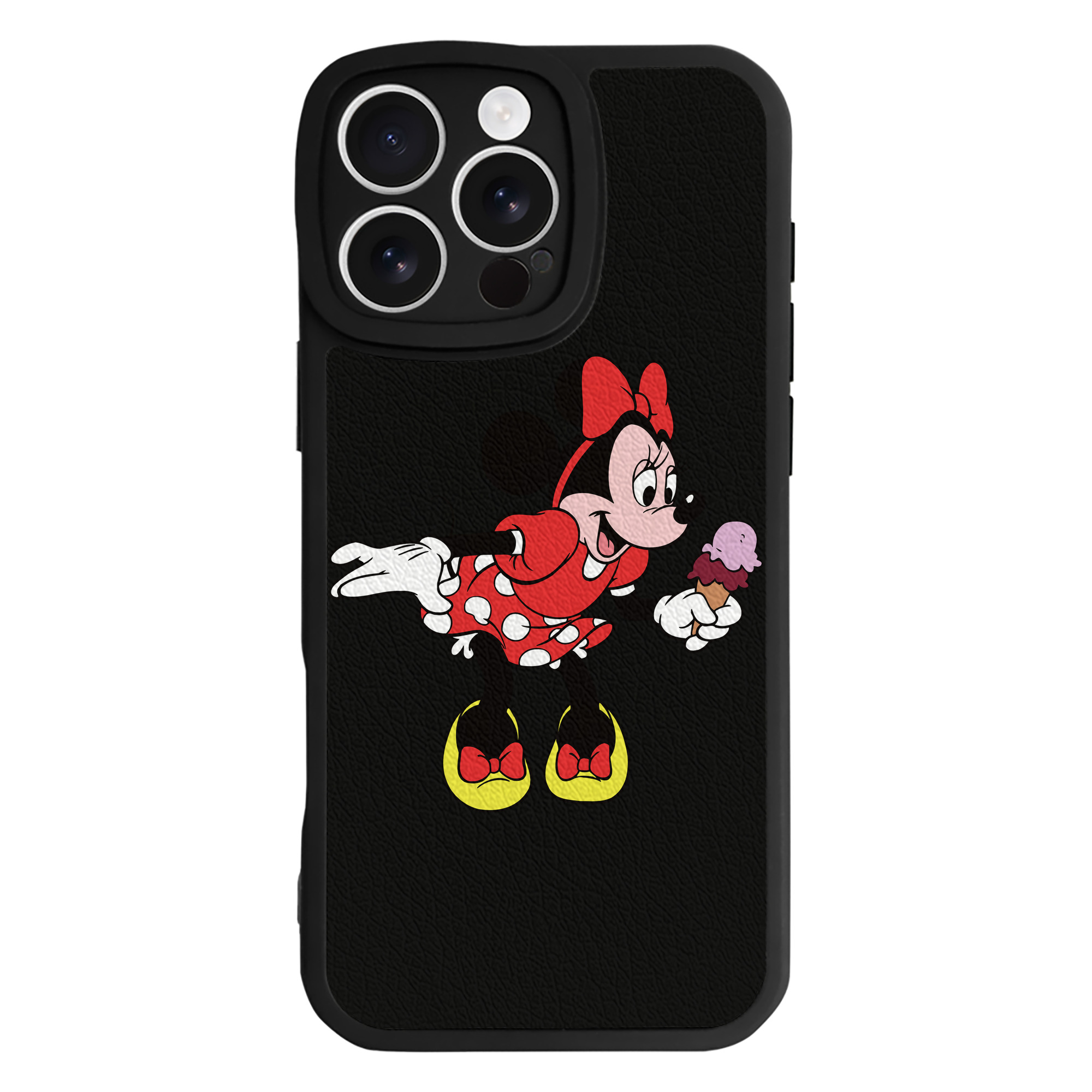 （画像用） ミッキーマウス Mickey Mouse 【iPhone 16シリーズ対応】シリコンスマホケース（レザー調） 材質：シリコン